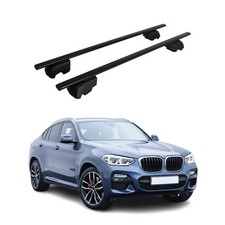 Dachtr�ger Grundtr�ger f�r BMW X4 G02 2018-2025 Stahl Schwarz 2tlg