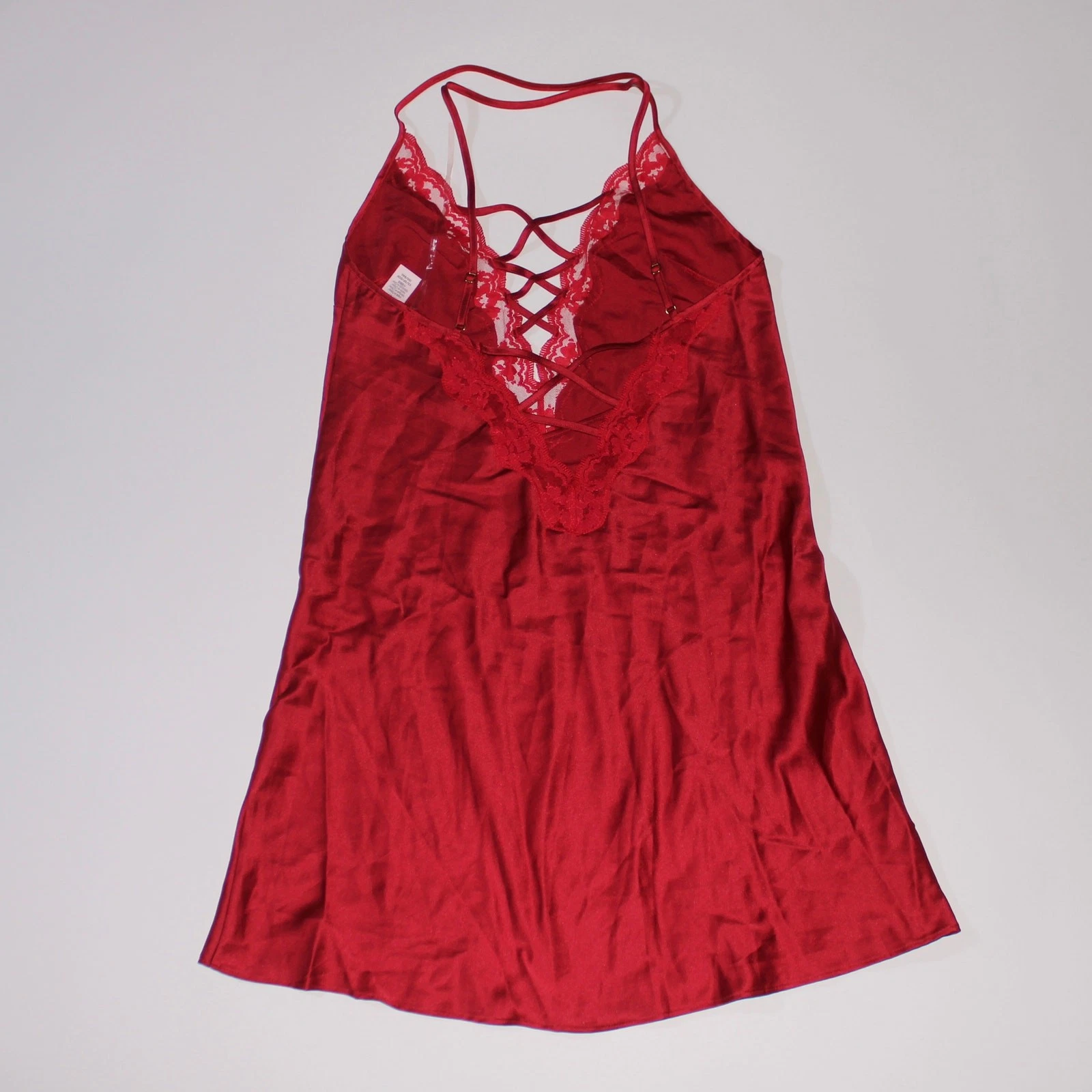 UNDERCOVER Abito Victoria's Secret rosso con spalline e ritagli in pizzo e schiena profonda