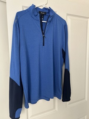 RLX GOLF Ralph Lauren Mens LARGE Pullover 1/4 Zip Concept - Blue