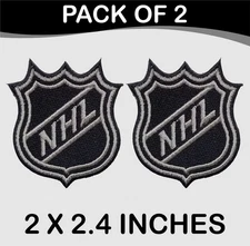 Pack Of 2 NHL National Hockey League Logo Iron On Patch-Sew Patch-Embroidered