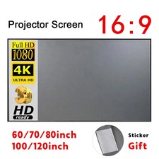 Portable Projector Screen Simple Curtain Anti Light 60 70 80 100 120 Inches