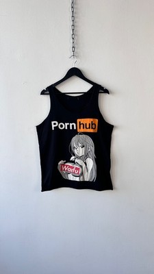Anime Waifu Aesthetic Graphic Tank Top Black L - PH Style Logo Streetwear