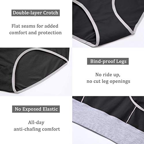 Women's Cotton Underwear High Waist Breathable Briefs Soft Underpants Ladies - Picture 5 of 5