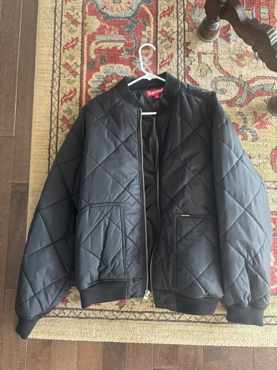 SUPREME AOI QUILTED WORK JACKET (BLACK) SIZE LG FW24 “Pandemic