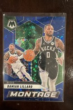 2024-25 Panini Mosaic - Montage Damian Lillard #14 Blue Fast Break Prizm /85