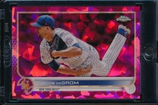 2022 TOPPS CHROME SAPPHIRE JACOB DEGROM PADPARADSCHA 1/1 #330 NEW YORK METS