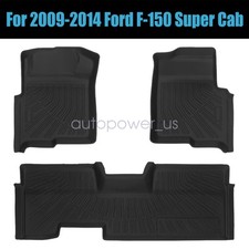 For 2009-2014 Ford F-150 Supercab Tpe All-weather Front Rear Floor Mats Liners For 2009-2014 Ford F-150 Supercab Tpe All-weather Front Rear Floor Mats Liners