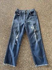 Vintage Lee Riders Jeans 28x27 Union Made USA Talon Distressed Wellworn