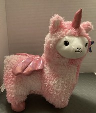 FAO Schwarz Glow Brights Unicorn Llama Plush 12" NEW w TAGS