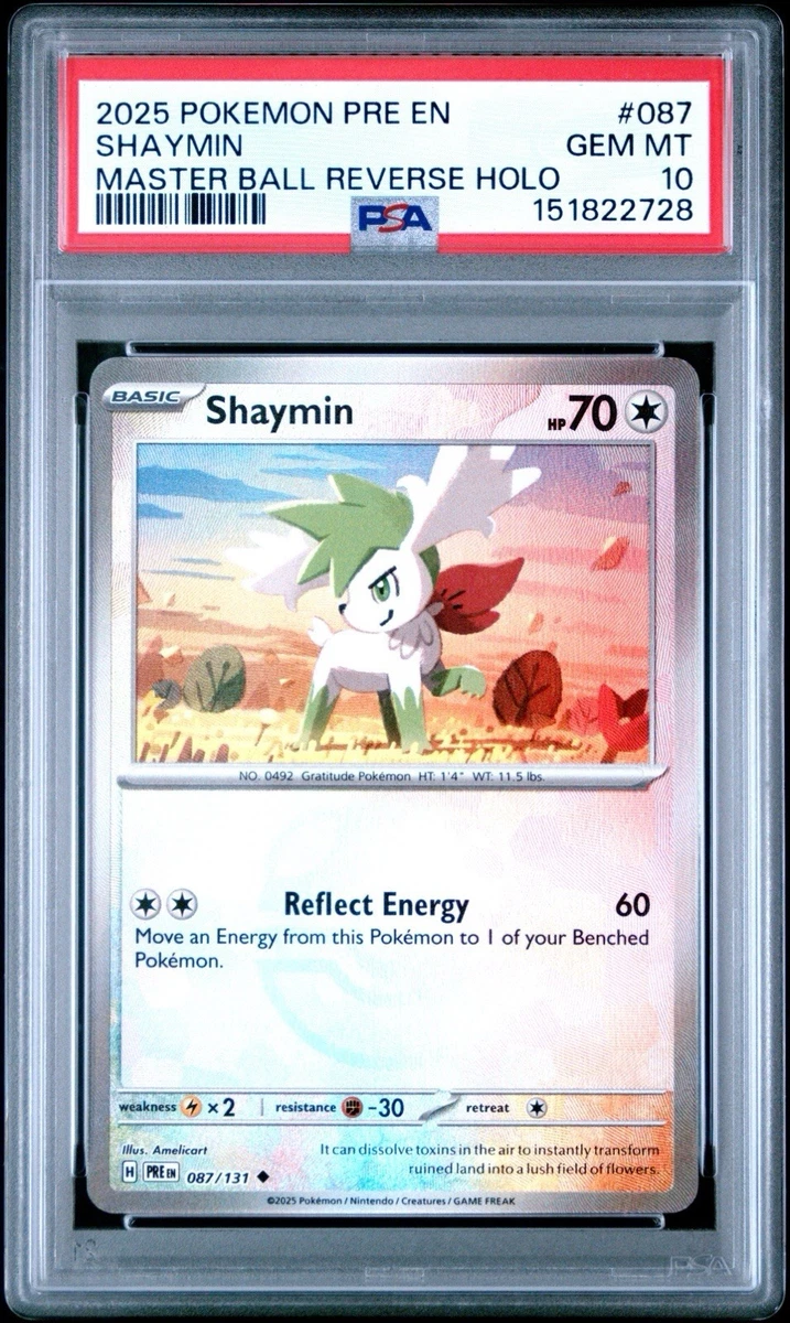 Pokémon TCG Grade 10 Shaymin Individual Collectible Card Game