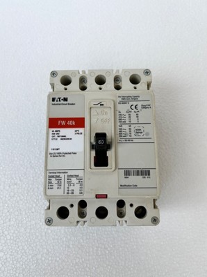 EATON FWF3080L 80AMP 3POLIG GEFORMTES GEHÄUSE INDUSTRIE SCHUTZSCHALTER 600VAC