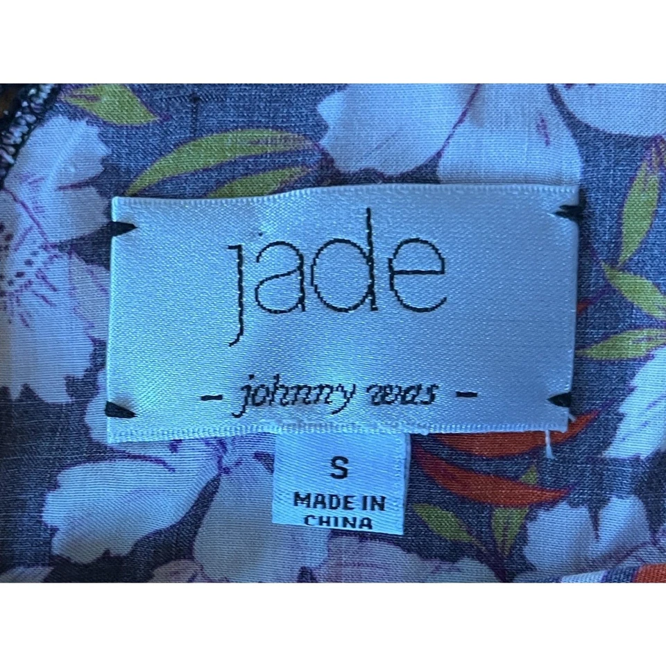 Johnny Was JADE Floral Rayon Boho Hippie Malibu Jumpsuit Women's Size Small - Image 4 of 4