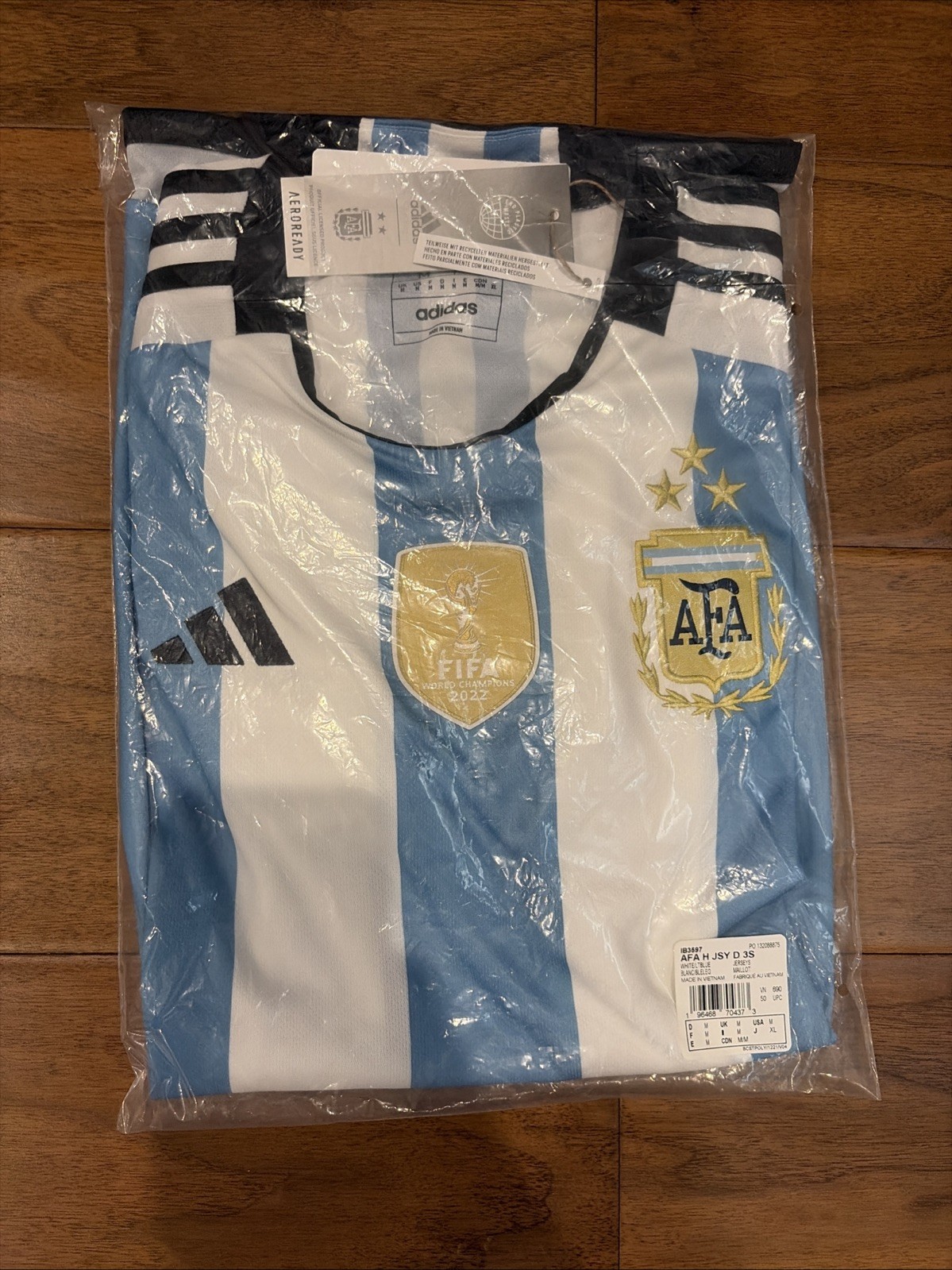 Adidas Argentina World Cup Lionel Messi Jersey Size M IB3597 + 2 Day Ship!