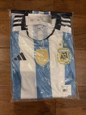 Adidas Argentina World Cup Lionel Messi Jersey Size M IB3597 + 2 Day Ship!