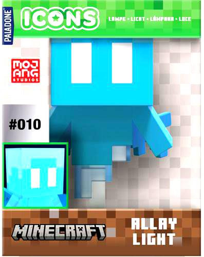 Lampe De Bureau Minecraft Allay Officielle - Figurine Lumineuse 11 Cm, Pile AAA - Décoration Chambre Et Cadeau Fan