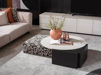 Eleganter Beigefarbener Couchtisch Aus Holz Im Modernen Stil