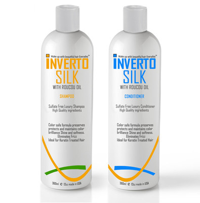 Inverto Silk Luxurious Sulfate Free Shampoo and Conditioner With Roucou Oil