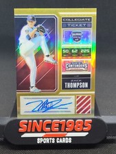 Zack Thompson 2018 Elite Extra College Ticket USA Auto Gold /10 Cardinals RC