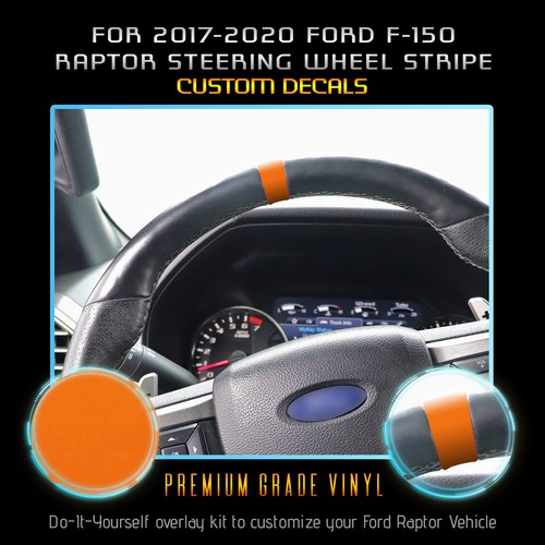 For 2017-2020 Ford Raptor Steering Wheel Stripe Decal 2 Pack - Flat Matte Vinyl - Bild 15 von 18
