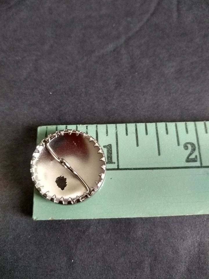5 Custom Round Metal Button to Cover Clasp 1 Set 2 Pcs 7/8" Diameter Multi Uses - Image 3 of 4