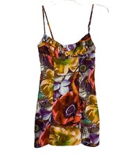 Urban Outfitters Dress Floral Pastel Mini Dress Boho XS Colorful Retro 3D NWT