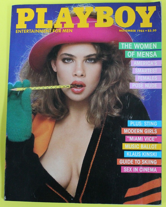 PLAYBOY NOVEMBER 1985 - PLAYMATE PAMELA SAUNDERS - WOMEN OF MENSA PICTORIAL