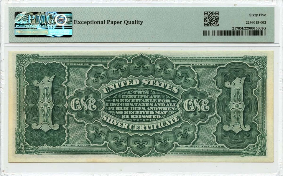 1886 $1 Silver Certificate Martha Washington Fr# 217 PMG 65 EPQ - Image 2 of 2