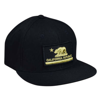 California Republic Snapback Hat - Black and Gold