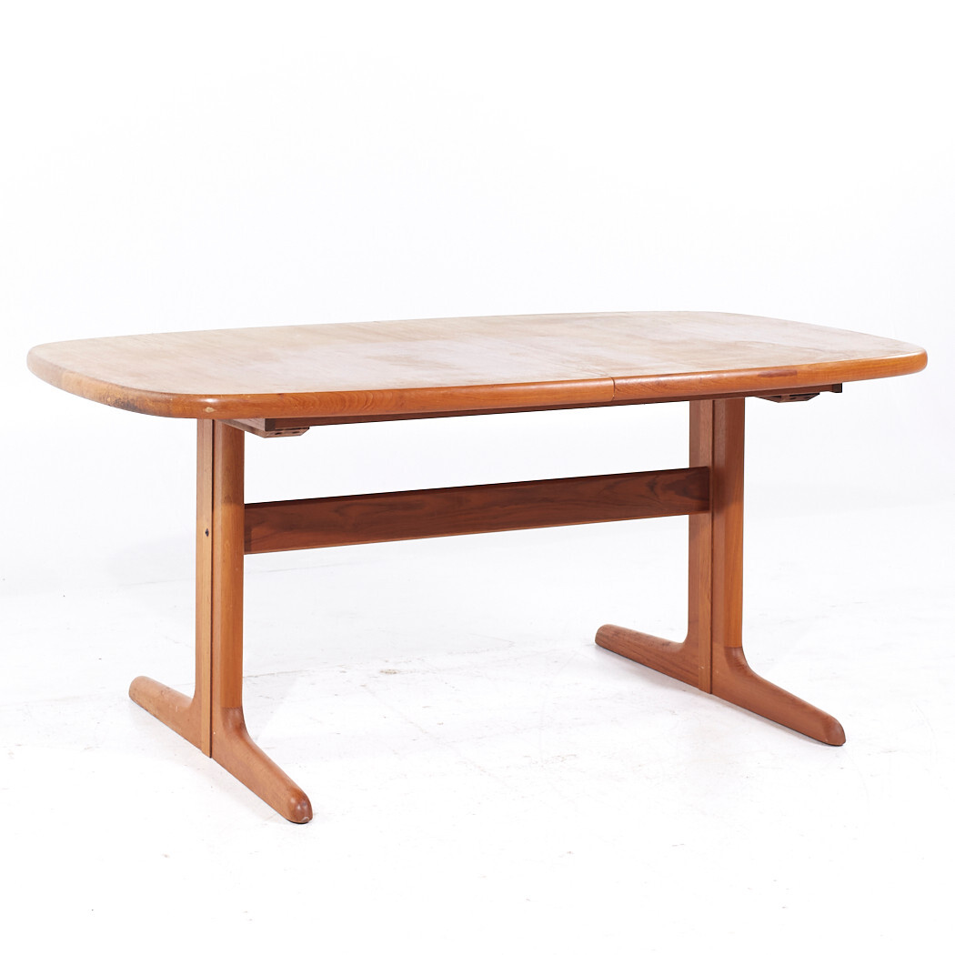 Skovby Mid Century Teak Hidden Leaf Dining Table with Leaves
