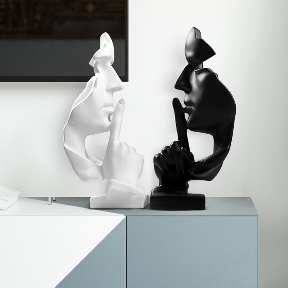 Abstract Face Figure Statue Home Office Desk Resin Sculpture Craft Art