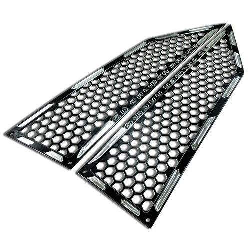50 Caliber Racing Black Air Intake Grille Bezel Fits Polaris RZR XP TurboS 2017+ - Picture 4 of 5