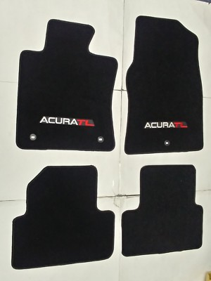 #ad #ad Fits 09 14 Acura TL Black Floor Mats Carpets 4PC W Emblem $59.98