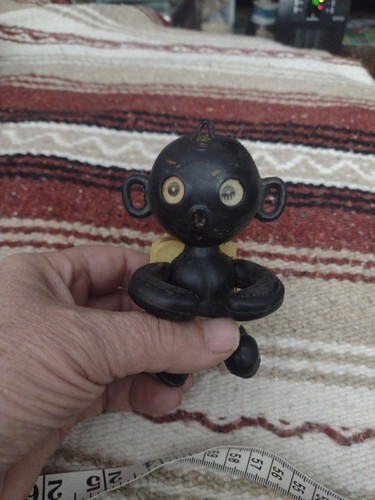 ADORABLE VINTAGE BLACK DOLL, BLINKY 4.5" ITALY - Picture 2 of 9