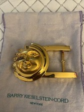 KIESELSTEIN CORD CELESTIAL Winking SUN BUCKLE Gold Washed Sterling Silver HUGE 