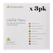  3pk Nu Skin NuSkin Pharmanex LifePak Nano 60 Packets Exp 01/2027 NEW SEALED
