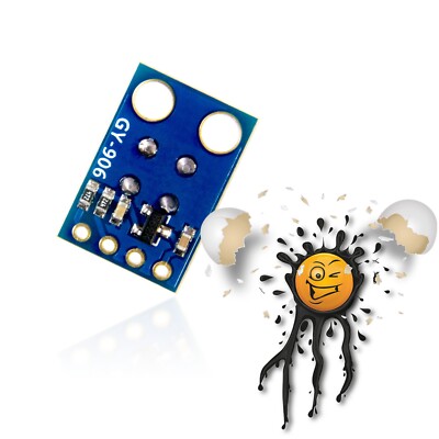 TECNOULAB 2 Stück GY-906 MLX90614 MLX90614ESF berührungsloses Infrarot-Temperatursensormodul