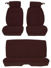 81-88 Monte Carlo Ss Pui Seat Cover Set With Belt Guides Burgundy Velour Wvinyl 81-88 Monte Carlo Ss Pui Seat Cover Set With Belt Guides Burgundy Velour Wvinyl