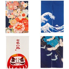 Japanese Noren Doorway Curtain Ukiyoe Hanging Flag Valance Kitchen Divider Decor