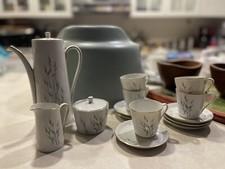 Mid Century Lyngby Danmark Danish Tea Service For 5 Sugar And Creamer 