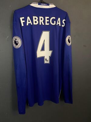 LONG SLEEVE MEN'S CHELSEA 2016/2017 FABREGAS FOOTBALL SOCCER SHIRT