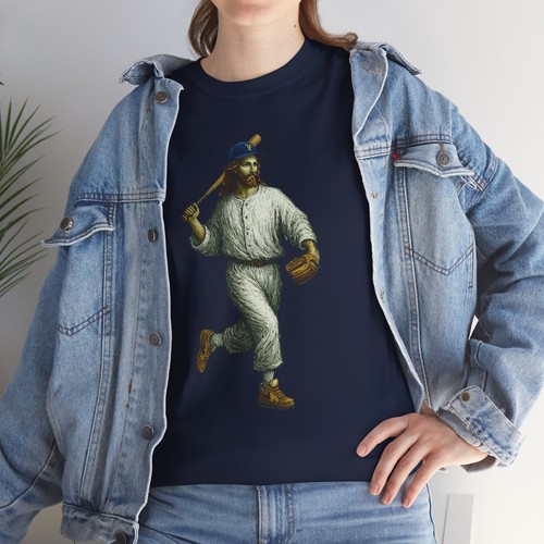 Jesus Christian Faith T-shirt - Artistic Sports Vintage Baseball Graphic Tee - 第 53/53 張圖片
