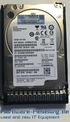 HP HPE 900GB 12G 10k EG0900JFCKB 781514-004 2,5 ZOLL SAS | eBay