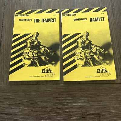 Shakespeare s The Tempest & Hamlet (Cliffs Notes) LOT OF 2