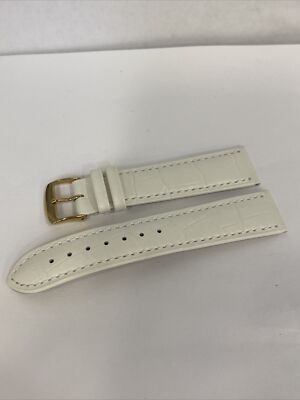 20mm Genuine Echt Leder WhiteLeather Strap. Offers Welcome! GD26
