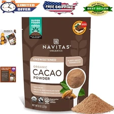 Premium Organic Cacao Powder - 8oz, 15 Servings - Your Secret for Healthy Treats
