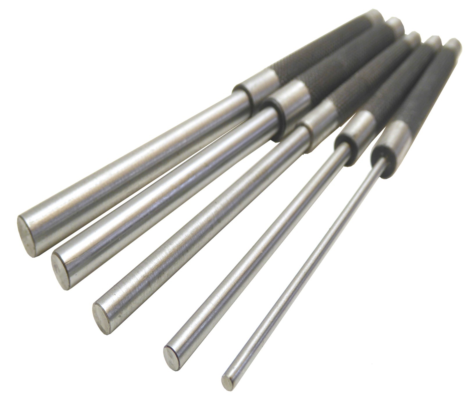 Parallel Pin Punch Set 5pc x 8" Long, Drift, Roll, Nail, Steel 1/8" 3/