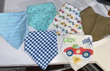 lot of bandana baby bibs 6 pc. all NWOT HAVE WASHED ONLY