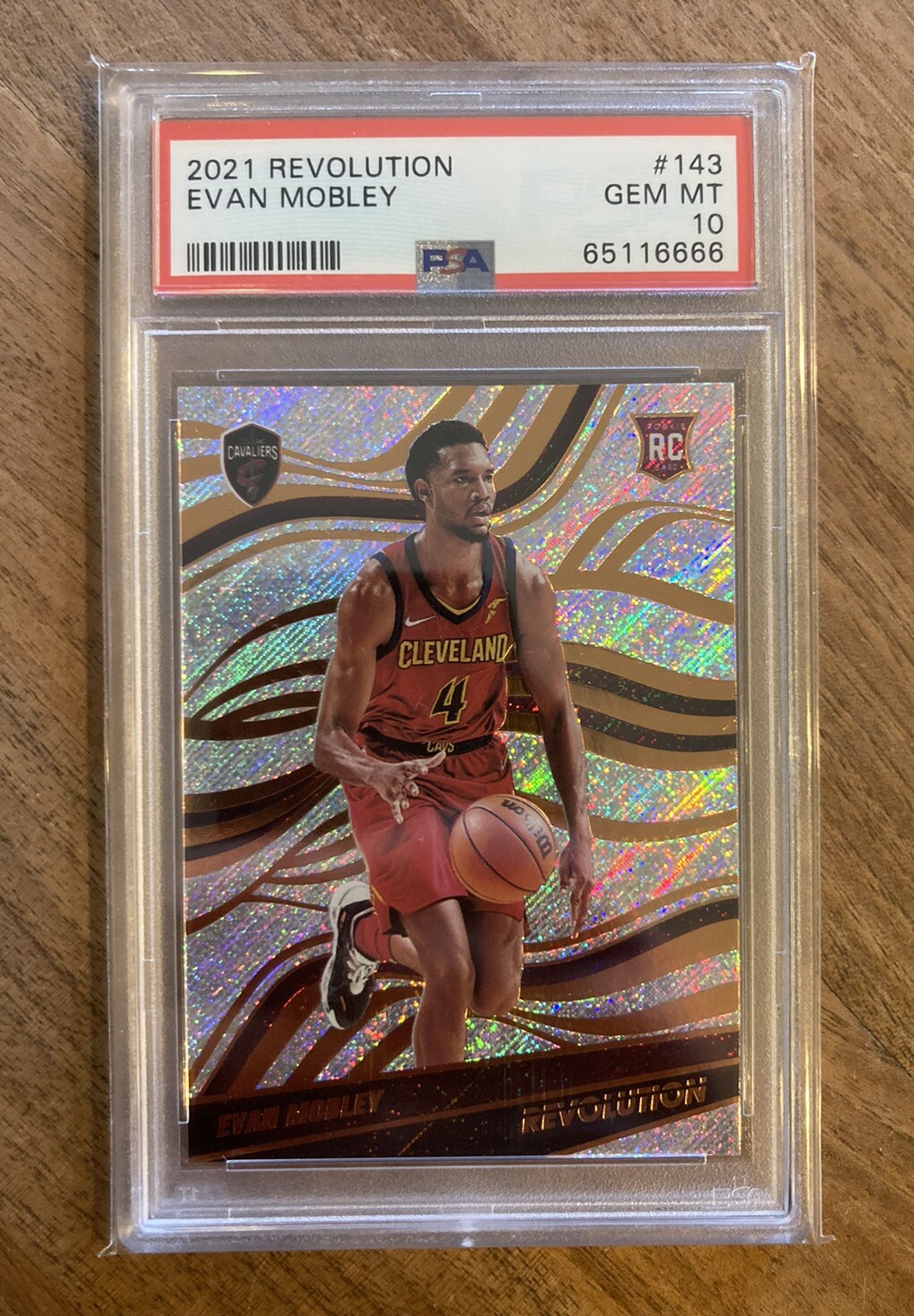EVAN MOBLEY - RoOkiE PSA 10 - 2021 Panini Revolution #143 - CLE Cavaliers