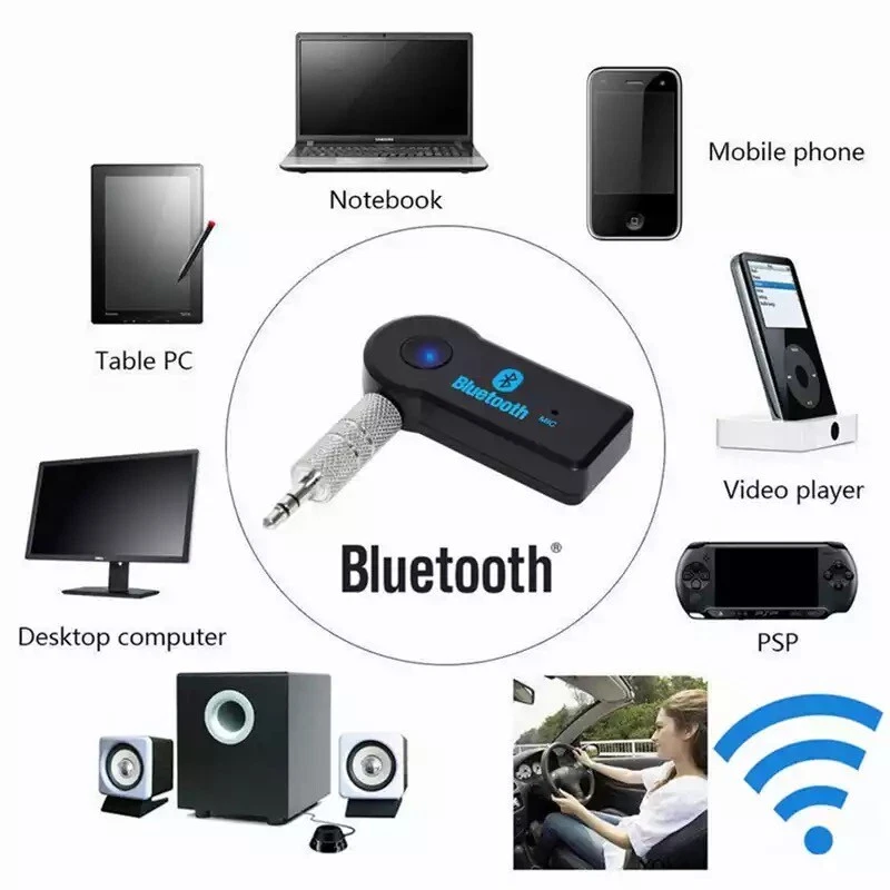 Wireless Bluetooth 3.5mm AUX Audio Stereo Music Car Receiver Adapter A2DP - Image 4 of 4