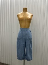 1970  s Vintage High Rise Cropped Denim Pants